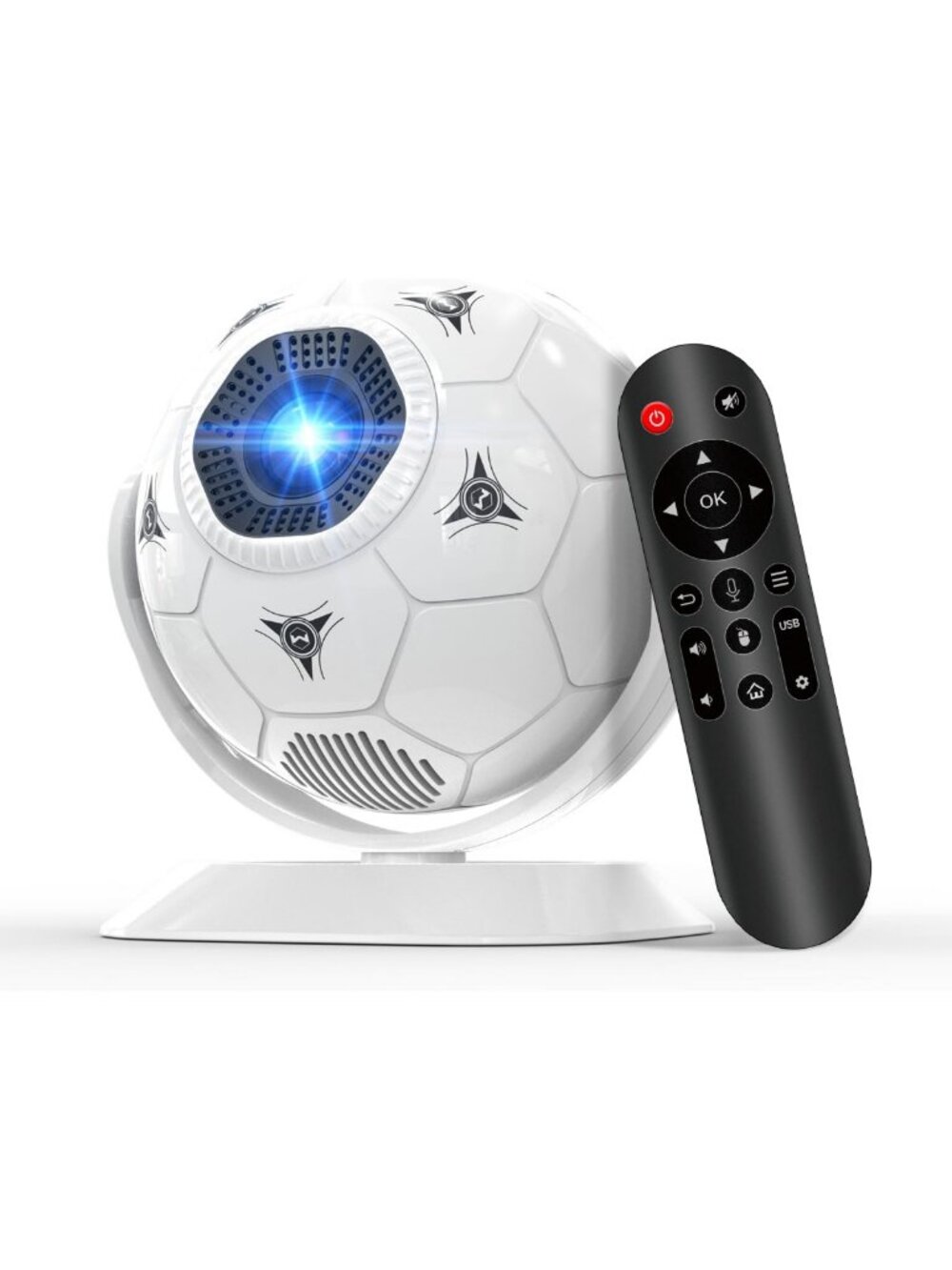 2026 Football Mini Projector - 4K Support, Android 14, Compact & Portable